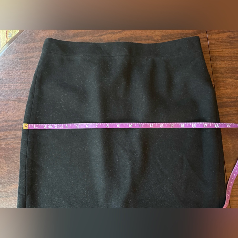 VTG J. Crew Wool Blend Black Pencil Skirt Size 6 - Picture 6 of 11